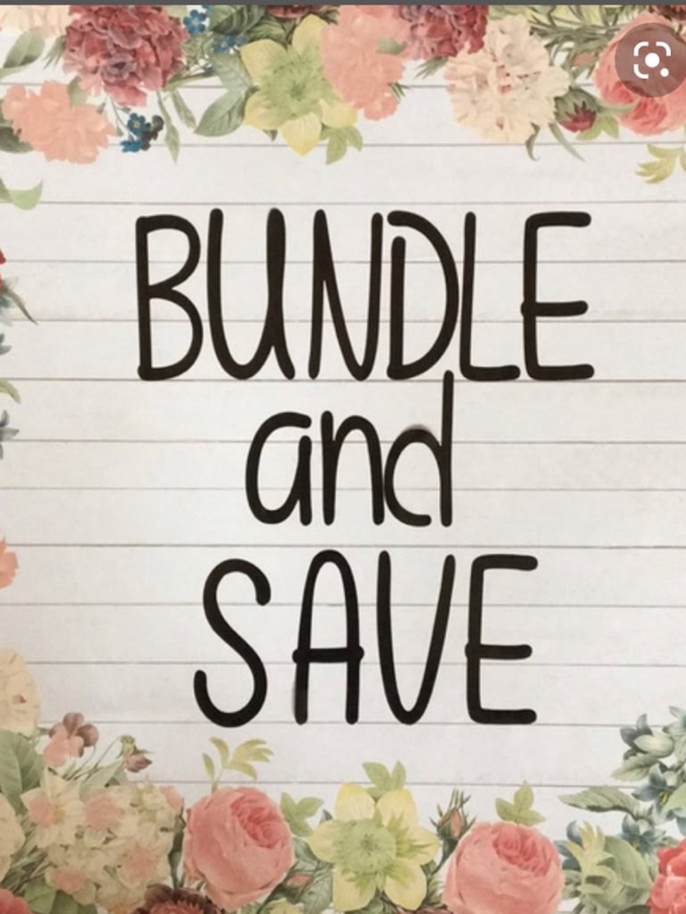 Floral 'Bundle and Save' Wall Art Print - Pink and Green